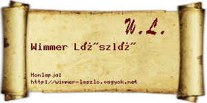 Wimmer László névjegykártya